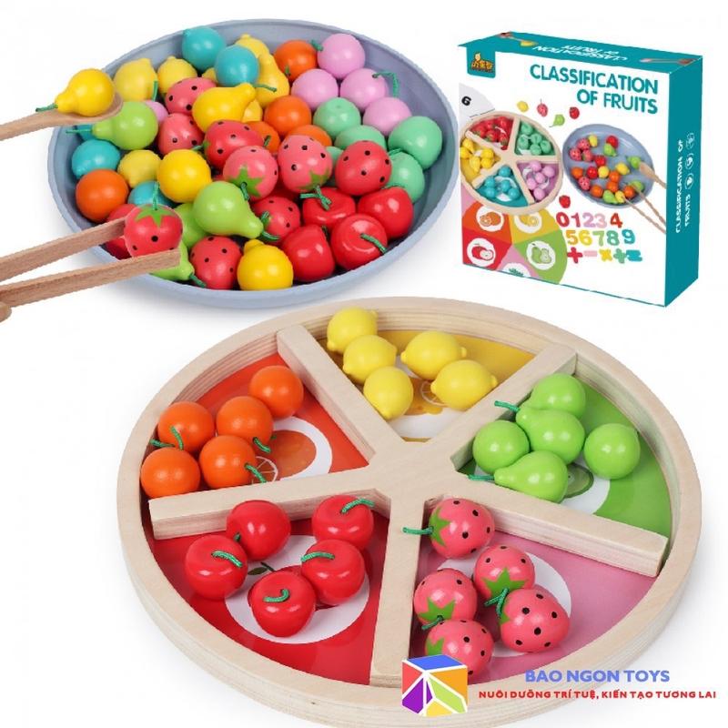 ĐỒ CHƠI PHÂN LOẠI HOA QUẢ GIÚP BÉ HỌC ĐẾM VÀ PHÁT TRIỂN VẬN ĐỘNG TINH - BAO NGON TOYS - DG09 0