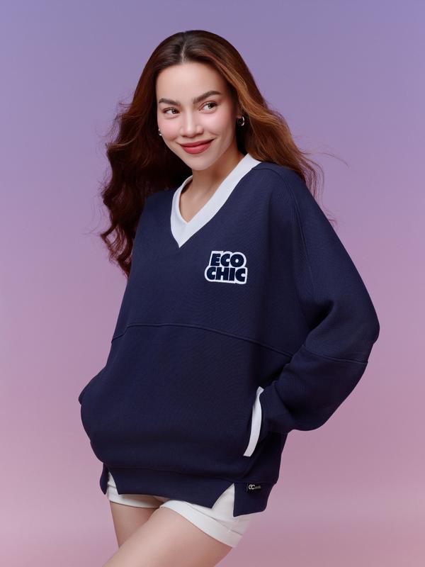 Áo Sweater Cổ Tim ECOCHIC V-NECK CUTHEM SWEATSHIRT Chất Liệu Cao Cấp Công Nghệ Mới Chính Hãng Nhiều Màu B090