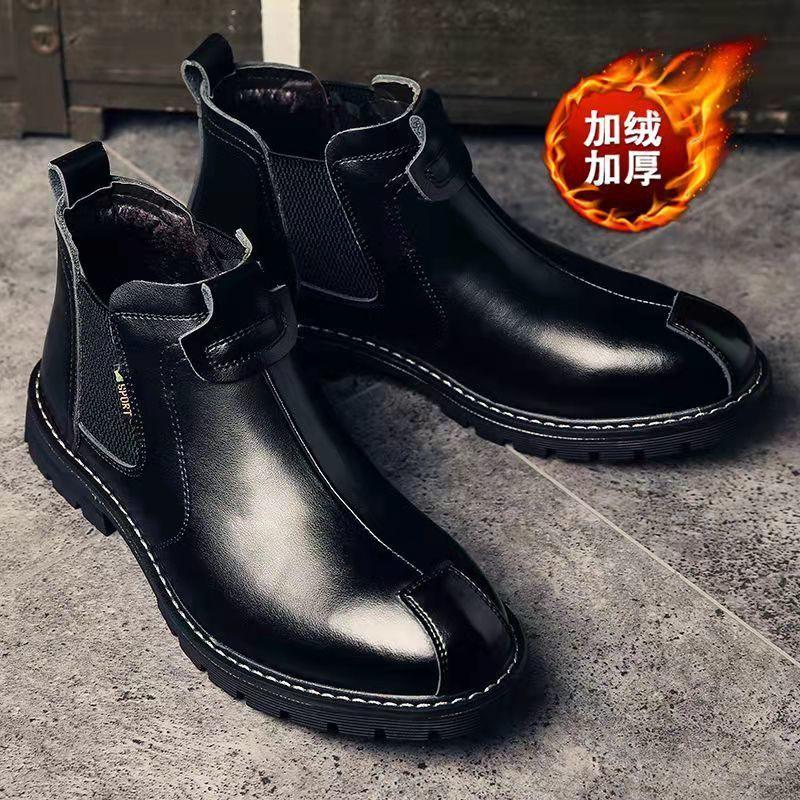 Giày Da Cao Cấp Cho Nam, Da Thật Mềm, Phong Cách Mùa Đông, Bốt Martin Mới, Thời Trang, Cổ Điển, Thích Hợp Đi Làm Và Mặc Thường Ngày Giày Hợp Xu hướng Đế Cao Boots 3
