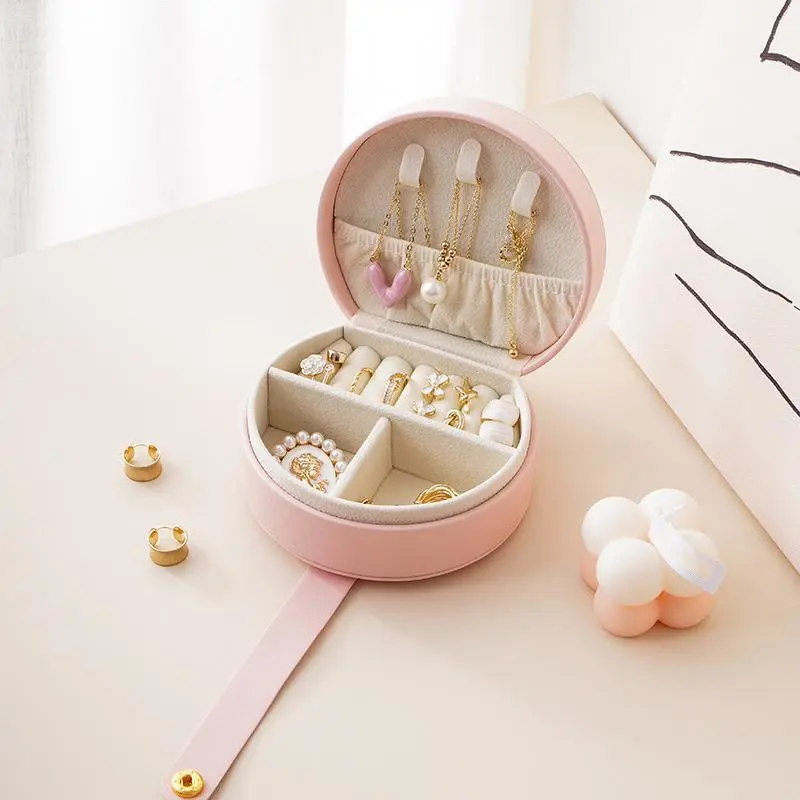 Jewelry Storage Box, 1 Count Portable Jewelry Organizer for Travel, Jewelry Storage Case for Earrings Necklace Ring, Home Desktop Organizer,  Stackers Jewellery Box