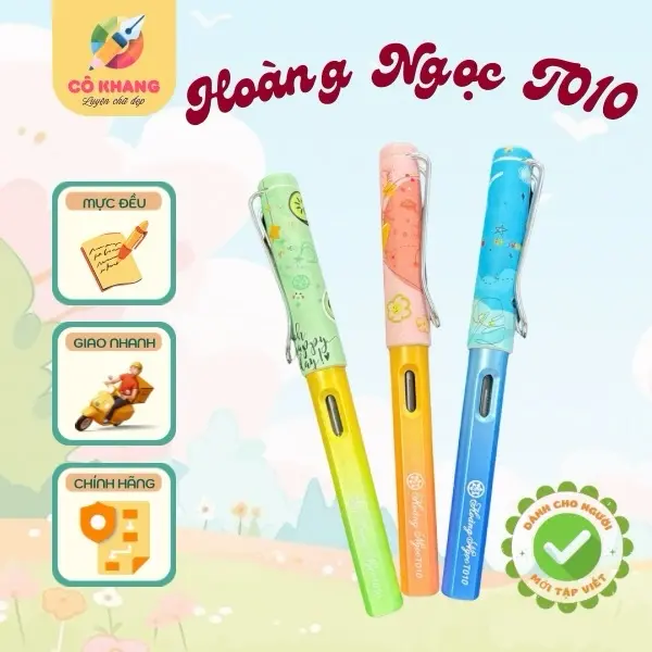 Bút Hoàng Ngọc T010 (KHÔNG KÈM MỰC) bút luyện chữ  Bút ngòi lá tre 101 không rỉ, bút luyện calligraphy nét thanh nét đậm