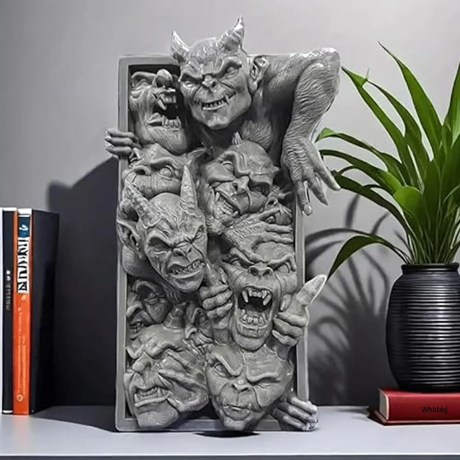 Horror Monster Resin Ornament, 1 Count Creative Monster Resin Statue, Decorative Ornament for Home Office Desk, Home Decor, Room Decor