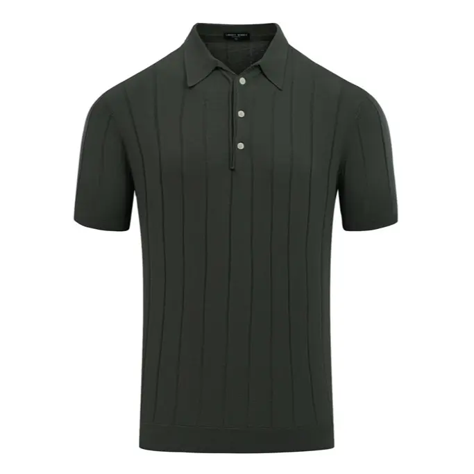 Áo Polo len sọc dọc bo gấu
