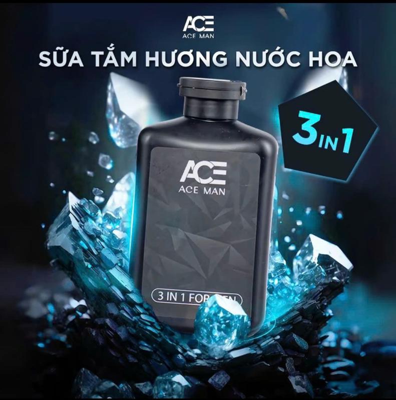 Sữa tắm gội nam ACEMAN hương nước hoa 3 in 1 Rhys Legend 320ml - Hàng chính hãng Xịt Thơm Dưỡng Thể Body Wash & Soap