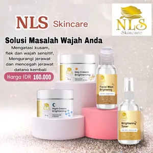 NLS Skincare Paket Utama Original BPOM Aman Bumil dan Busui 4 Item Facial Wash Toner Day Cream Night Cream Mencerahkan Kulit Anti Aging
