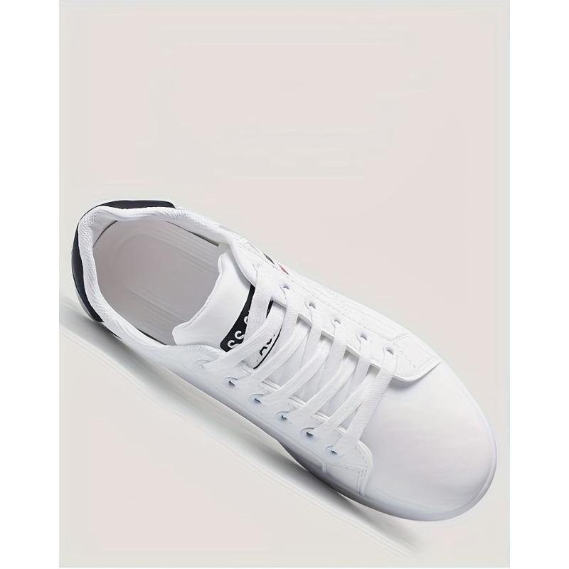Product Introduction of Comfortable Breathable Men's Lace-up Sneakers, Striped Design Skateboard Shoes with Good Traction 19