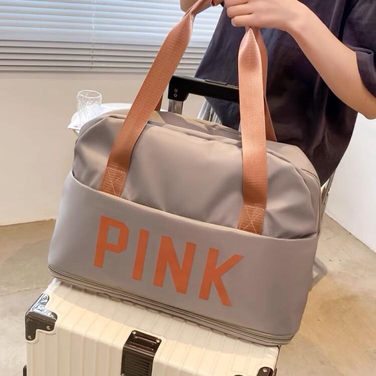 Túi du lịch gấp gọn chống nước PINK, túi đựng hành lý quần áo  Đeo Vai kích thước rộng rãi - Bag túi  xách tay