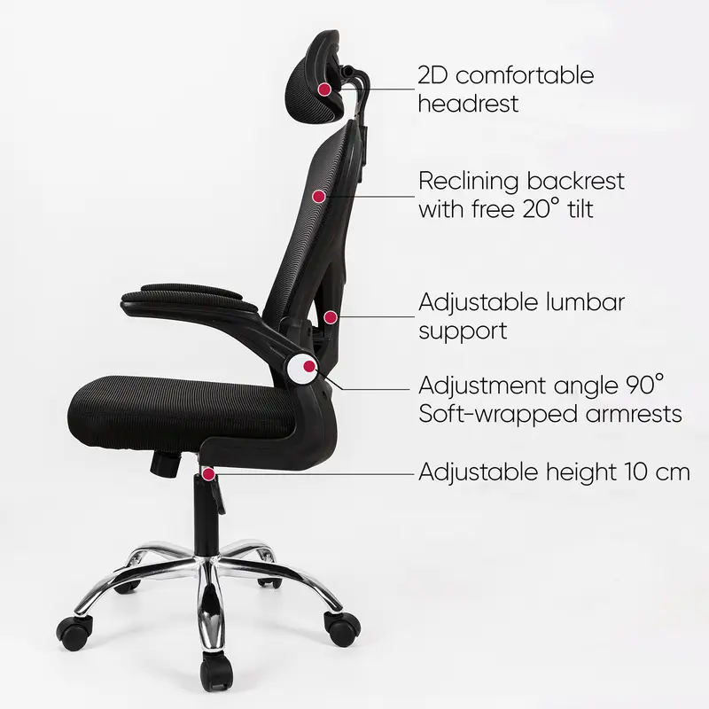 Deli Office Chair / Kursi Kantor / Kursi Kerja Jaring Dengan Senderan Kepala E4930 furniture sandaran 7