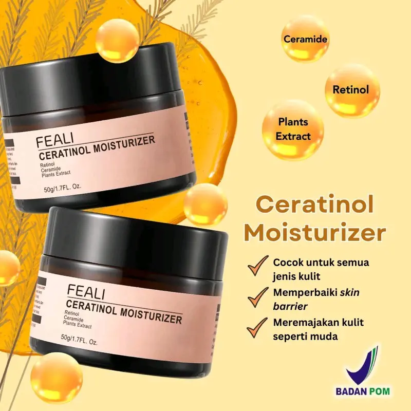 Feali Retinol Moisturizer - pelembab wajah memperbaiki skin barrier menyamarkan garis halus