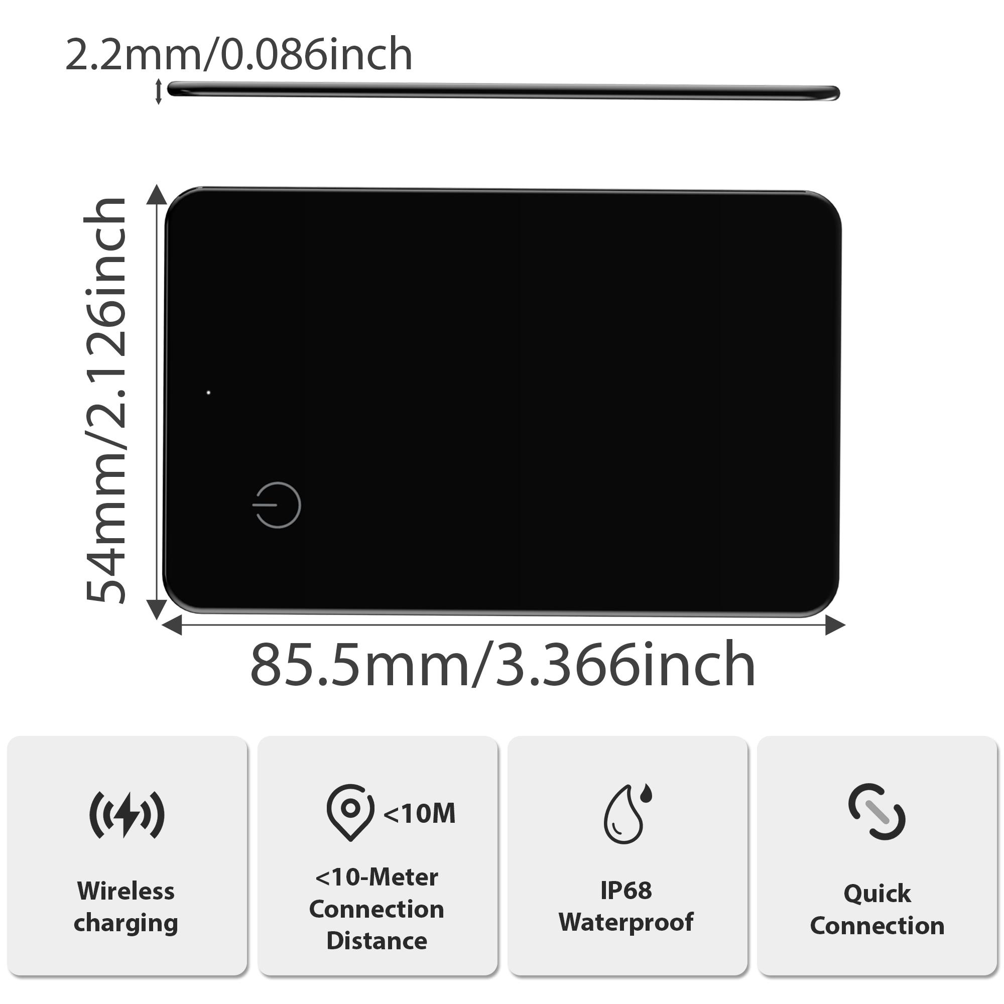 Smart Ultra Thin Wallet Tracker Card for Apple or Android Dual System Key Luggage Locator Tag Works with Google Find My Device - Image 3