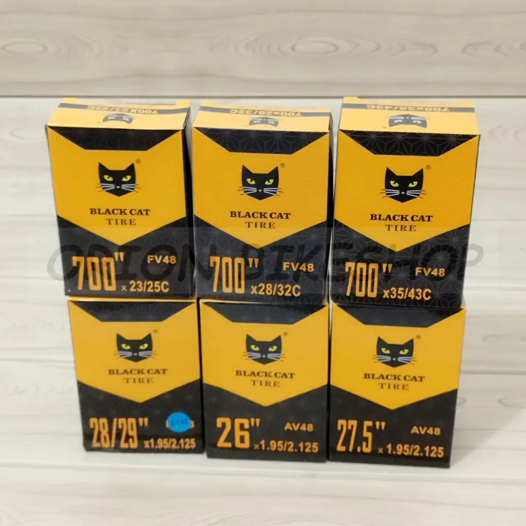 Blackcat Inner Tube Interior Butyl Bike Black Cat Tire 14, 16, 20, 26, 27.5, 29, 700 MTB Road 700c