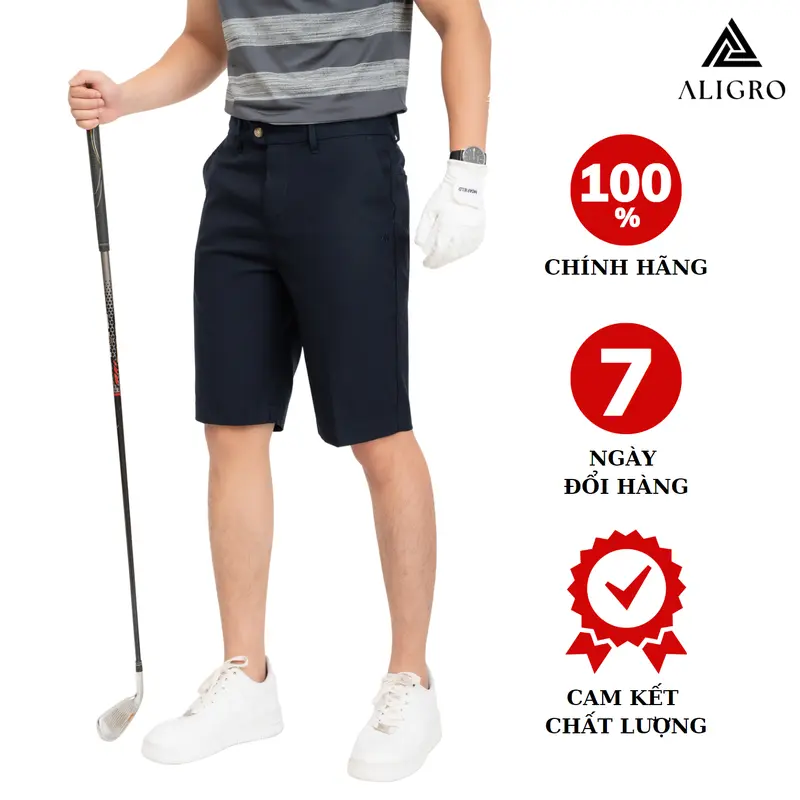 Quần short golf nam ALIGRO nhiều màu chất vải co giãn chống nhăn cực tốt, thoáng khí, thấm hút tốt QSMOG.10 0