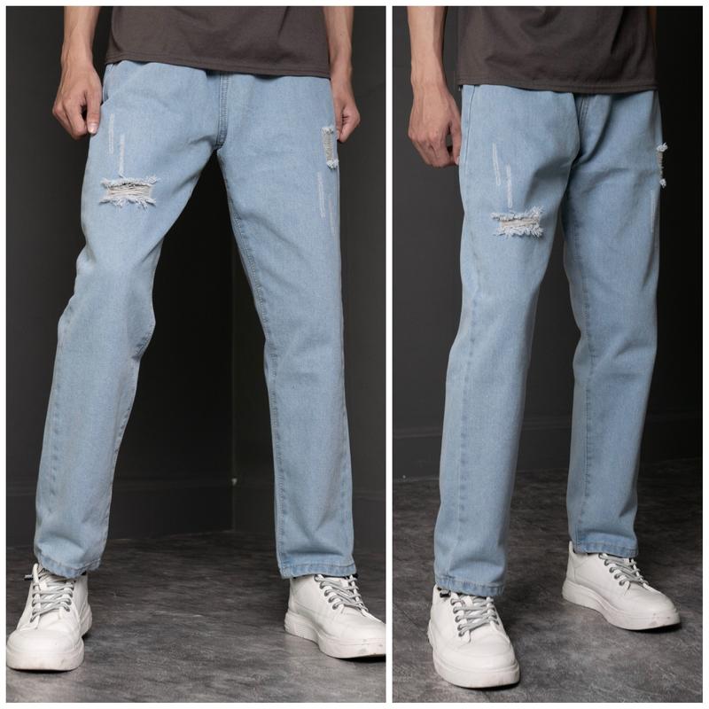 Product Introduction of Quần bò ống suông chất jean nam dáng baggy màu xanh đen xám phom rộng Menswear Denim Pants Có Túi Ong 9