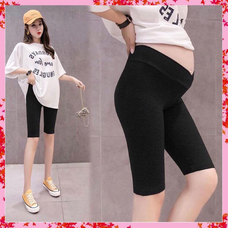 Quần bầu lửng - leggging- cạp chéo lửng cạp chéo chất liệu thun co giãn 4 chiều