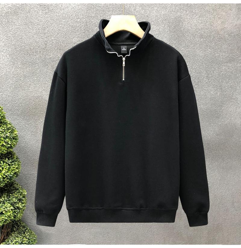 Product Introduction of Everyday Joker Half Zipped Stand Collar Sweater Men Trendy Brands Early Autumn Coat 2024 Spring and Autumn New Men's Coat 8