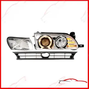 HEAD LAMP - TOYOTA GREAT COROLLA 1992-1996 - ANGEL EYES - CHROME