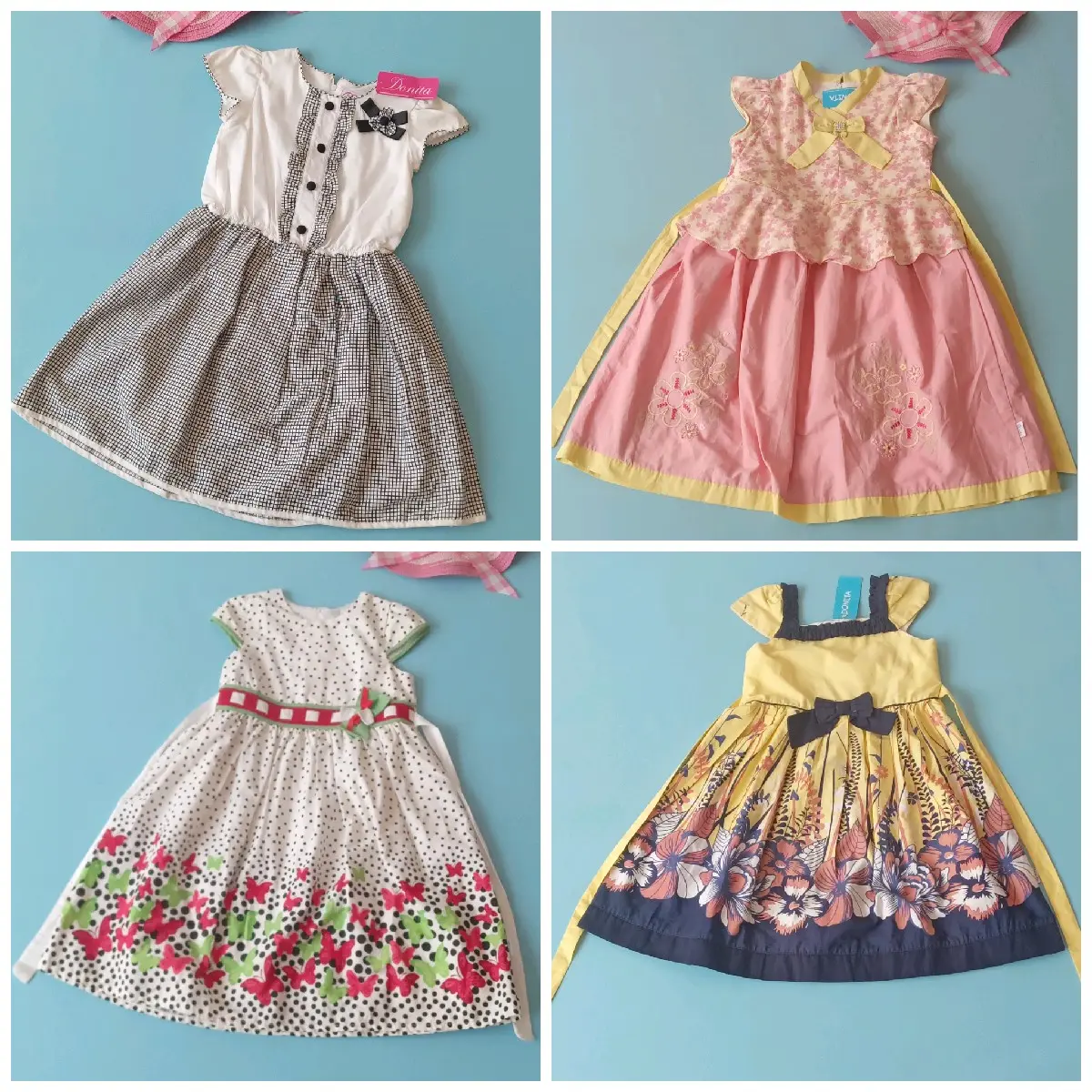 Dress Pesta Anak Lengan Pendek Motif Bervariasi By Donita Fashion Size 6-10