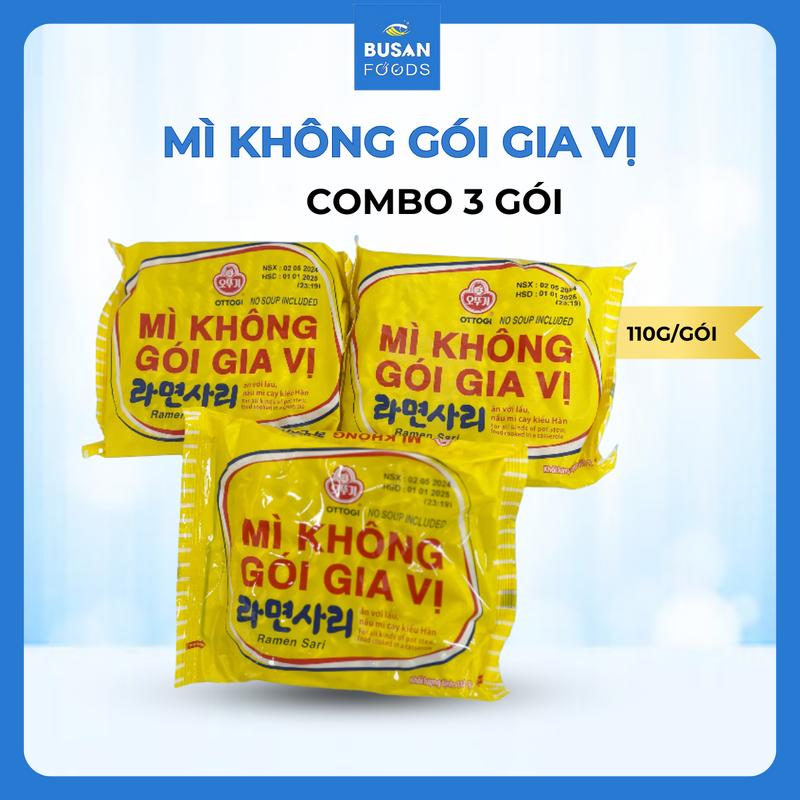 Set 3 Gói Mì Ăn Lẩu Mì Gói Không Gia Vị Ăn Nấu Lẩu Hàn Quốc Thương Hiệu Ottogi Mì Không Gói Gia Vị Ottogi 110 Gram buldak ramen mihan quoc tokbokki hanquoc mì ramen mì gói set lẩu gói lẩu mì cay không túi