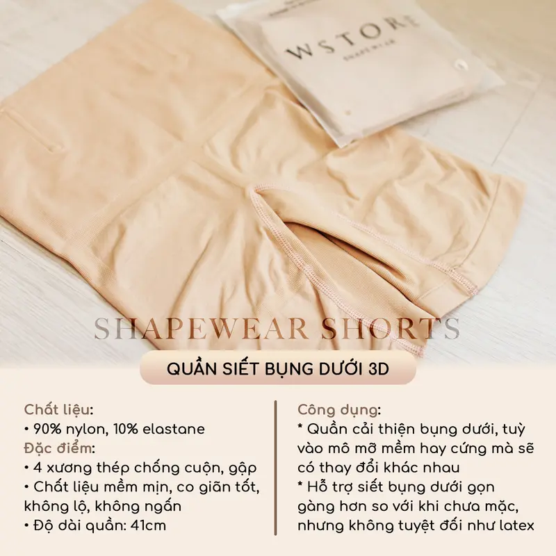 [Loại 1] Quần Gen Nịt Bụng Dưới 3D Lông Cừu WSTORE - Quân Nịt Bụng Dưới Mặc Đầm Body Không Lộ - Shapewear By W.Store 8