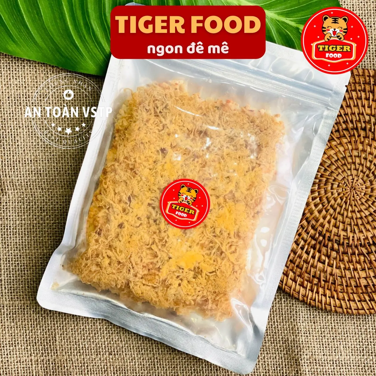 Cơm cháy siêu chà bông phô mai TIGER FOOD Cơm cháy chà bông 100g dày cộm siêu giòn siêu ngon Snack Ăn Vặt Thức Ăn