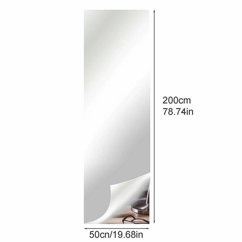 Sticker Mirror Texture 0.5*2M Mirror Wall Sticker Self Adhesive Mirror Sheets DIY Home ...