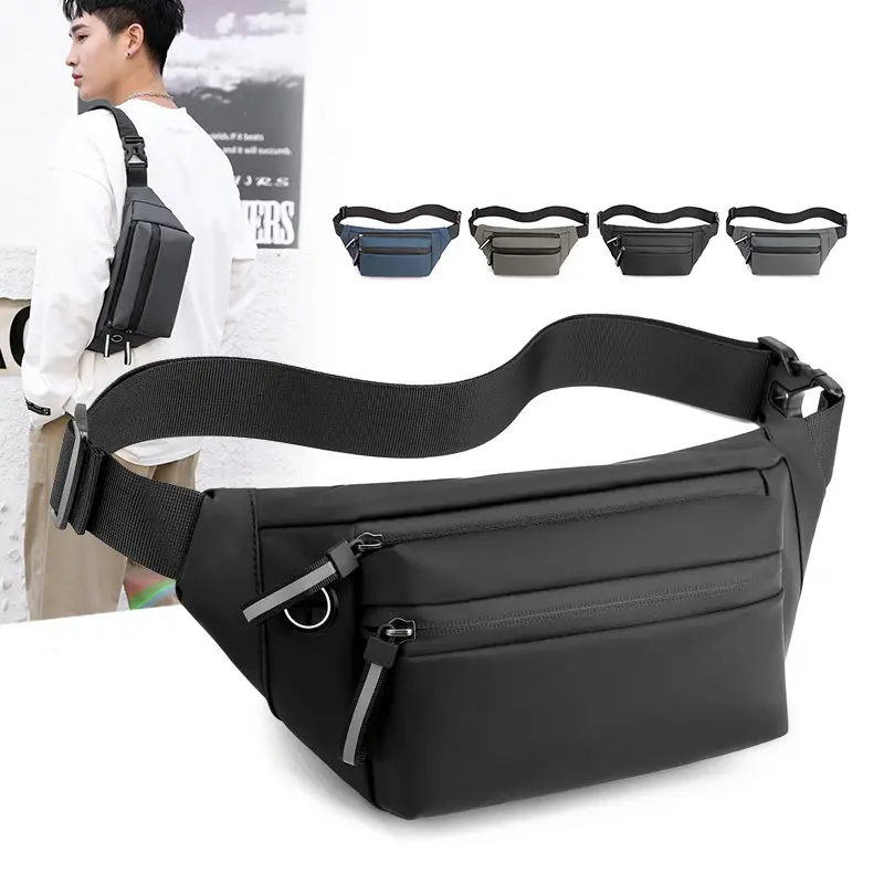BEK Men Fashion Waterproof Belt Bag For Outdoor Travel Banana Hip Bags