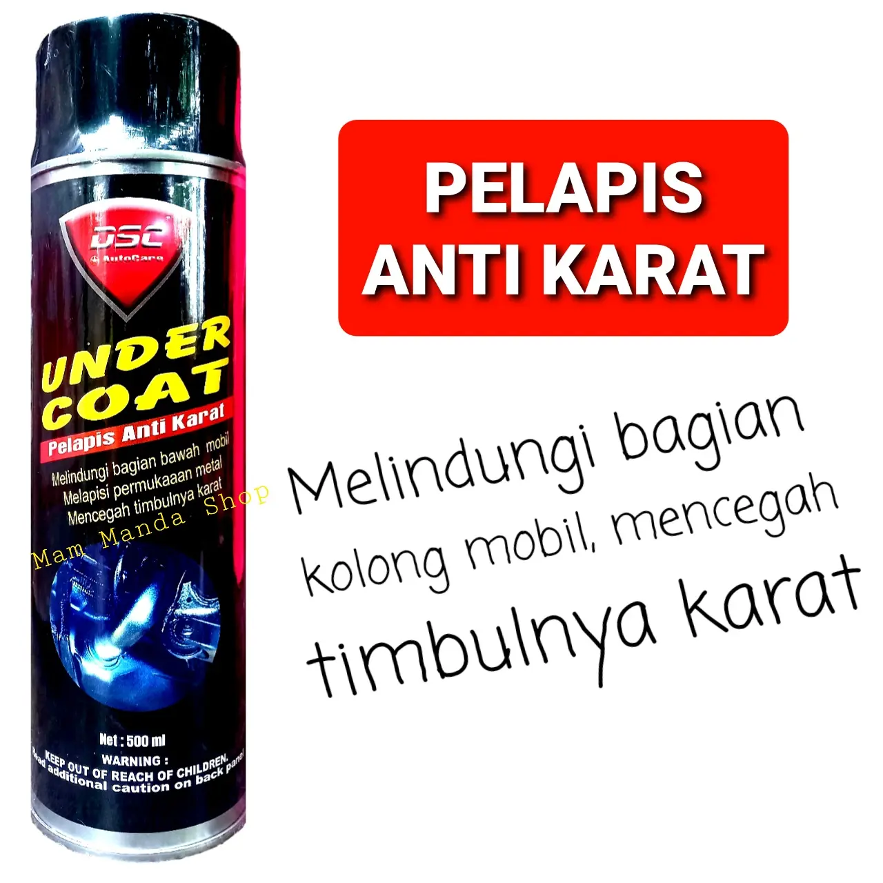 DSC Undercoat Pelapis Anti Karat Kolong Mobil / Waterproof / Anti Bocor / Rubber sealant car kendaraan Mesin