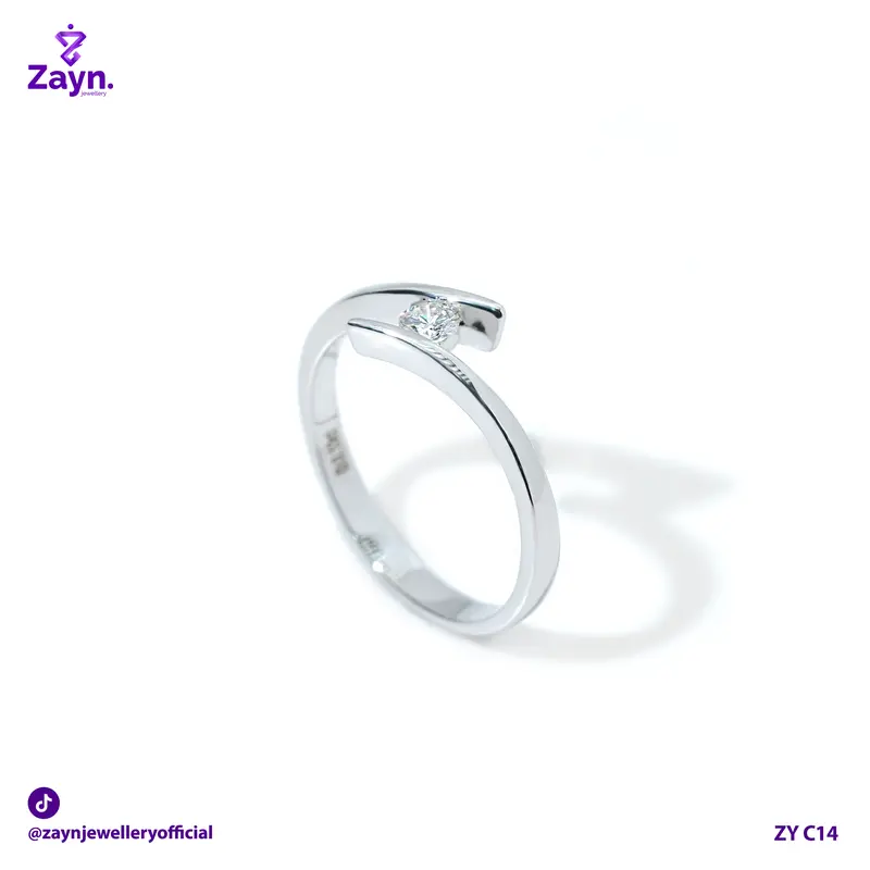 CIncin Permata Wanita Mata Satu  - Zayn Jewellery - Kode ZY C13 Perhiasan Putih 0