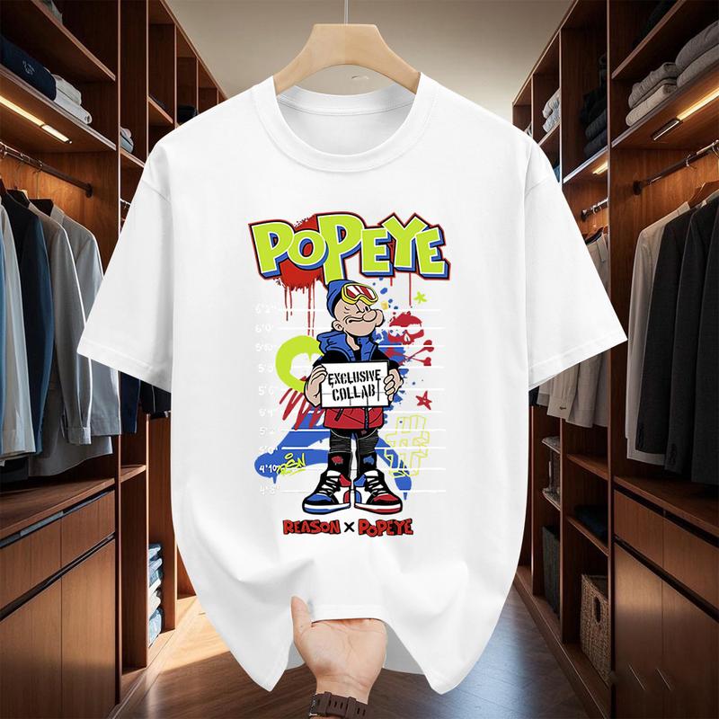Product Introduction of Áo Thun Cotton Dáng Rộng Phong Cách Đường Phố Xu Hướng Cho Nam, Cá Tính, In Hình Graffiti, Thời Trang 25