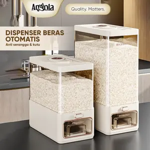 [GARANSI PECAH] ANGOLA Dispenser Beras 6kg-11kg Rice Dispenser E28A-E30A Tempat Wadah Penyimpanan Beras Rice Bucket