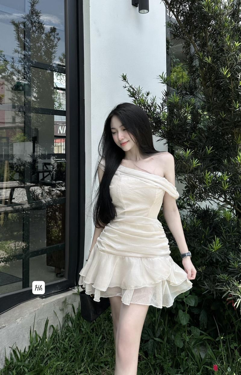 Product Introduction of ￼Váy Tơ Cổ Đổ Dáng Ngắn Đuôi Tầng Xoè Bồng Điệu Đà Nữ Tính Diện Đi Tiệc Sự Kiện Siêu Tôn Dáng( ẢNH THẬT TỰ CHỤP) Nhung Women 3