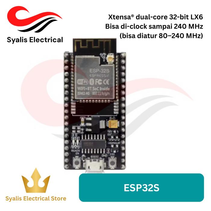 Lx6 Microprocessor Jual ESP 32S dengan inti chip Xtensa® dual-core 32-bit LX6 dan dengan ...