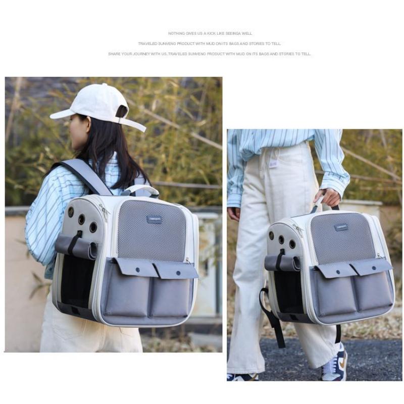 Product Introduction of Pet Cat Bag Portable Portable Space Capsule Dog Small And Medium-sized Dog Foldable Side-open Breathable Single And Double Shoulder Back 15