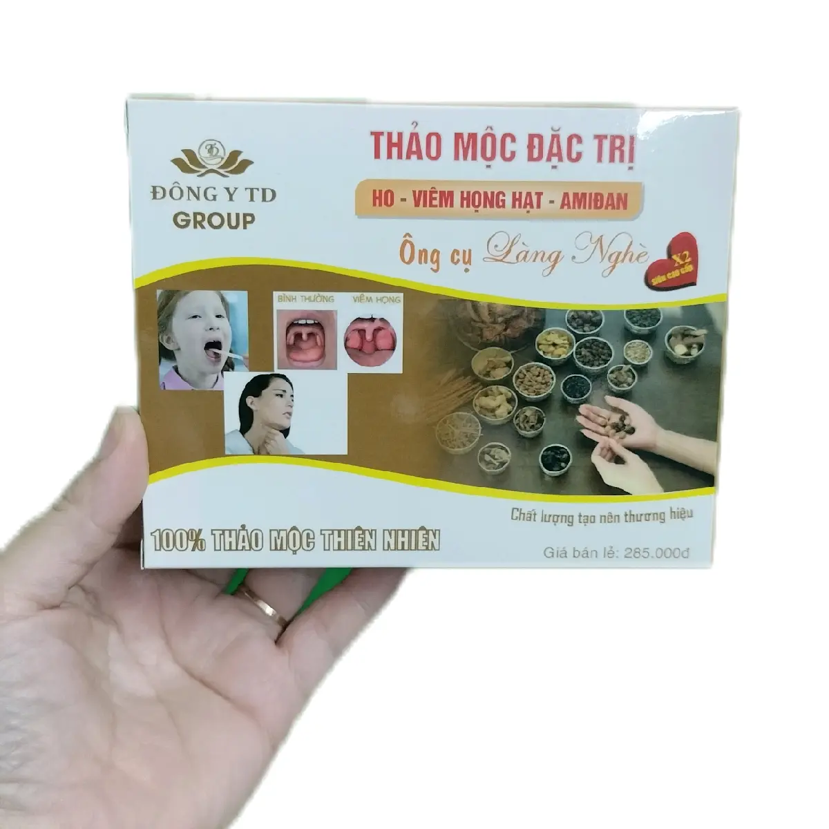 Bột trà ngậm sạch họng