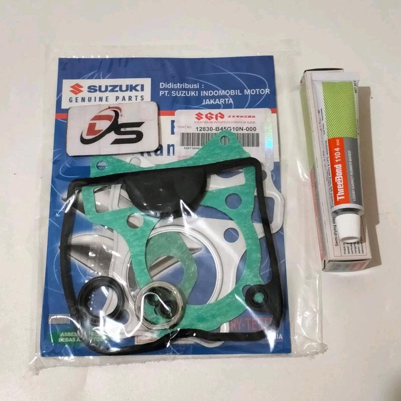 TOP SET GASKET PERPAK BLOK+LEM THRIBOND SUZUKI SPIN 125 SKYDRIVE SKYWAVE HAYATE Motor 3