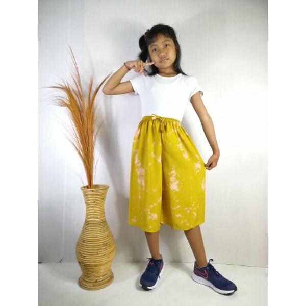 Celana Kulot 7/8 Rayon Tie Dye Anak (5-12 th) Free Scrunchies 5
