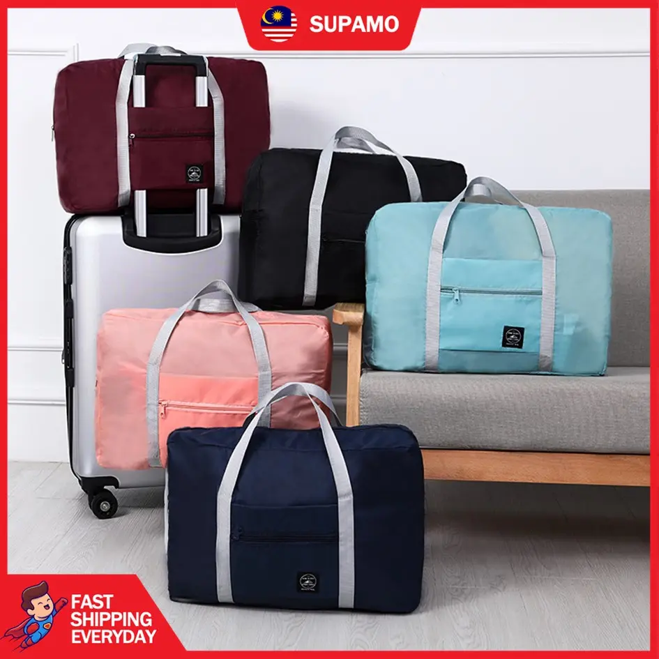 SUPAMO Large Capacity Travel Waterproof Clothing Storage Folding Bag Foldable Large Duffel Bag Luggage Storage Bag Travel Pouch Tote Bag beg Balik Kampung