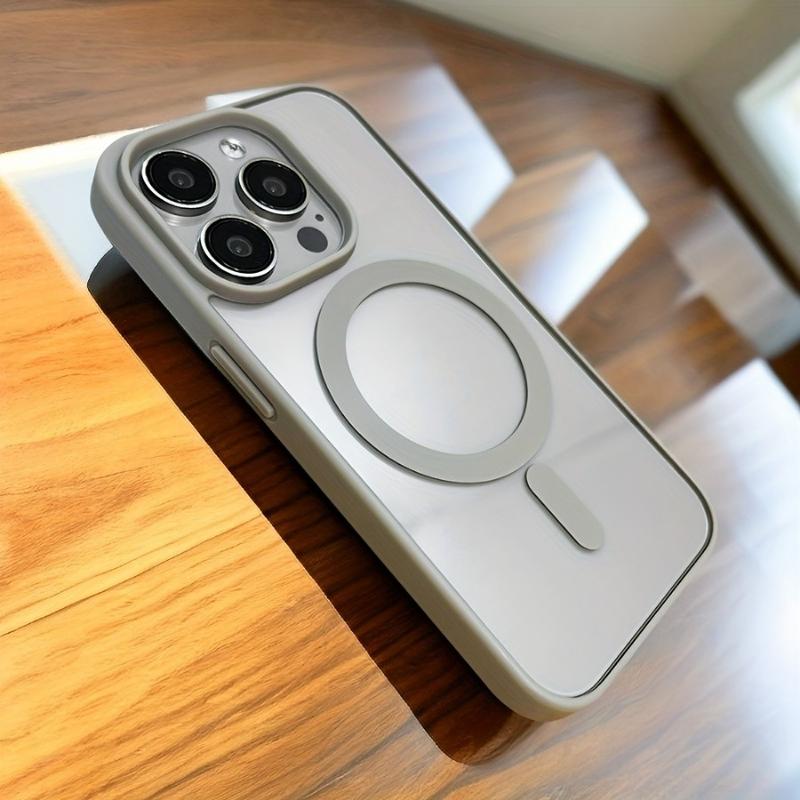 Ốp Sạc Không Dây Từ Tính Acrylic Lì Trong Suốt, Tương Thích Với iPhone 16 11 12 13 14 15 Pro Max XR X XS Max 7 8 Plus, Ốp Lưng Ốp PC Cứng Trong Suốt, Ốp Lưng Silicon Mềm, Ốp Lưng