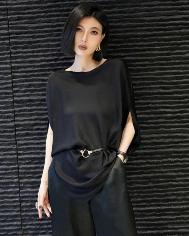 Áo lụa ngắn tay Caterine kèm thắt lưng tròn Eclipse Clothing 1