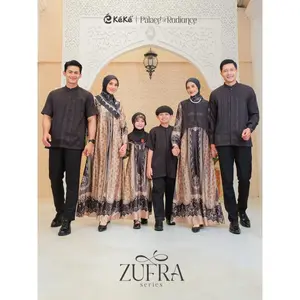 RIA RICIS - Sarimbit Keluarga Lebaran 2026 Couple Set Couple Family Zufra Black Keke Busana