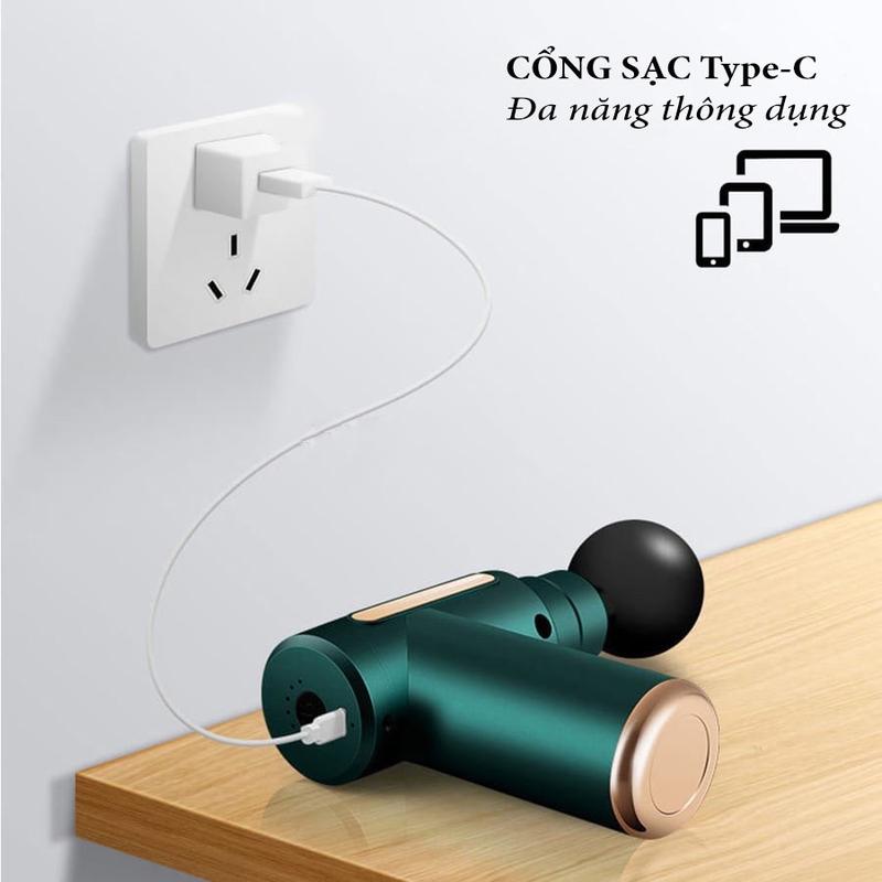 Máy massage cầm tay 4 đầu, 6 chế độ massage cổ vai gáy chân tay, giảm đau nhức mệt mỏi MÀU NGẪU NHIÊN MX2 đấm massager nhỏ 2