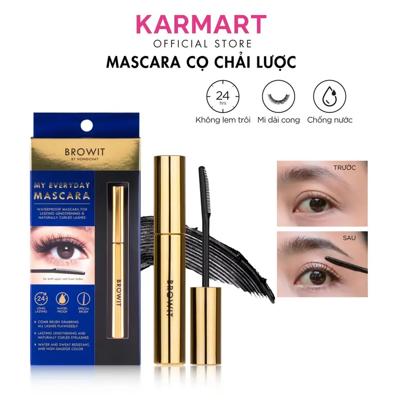Mascara Nongchat đầu chải lược 5.5g - Endless Night Cosmetic Mỹ Phẩm 1