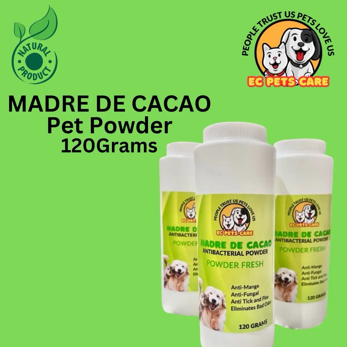 Anti Tick & Flea Pet Powder 120g