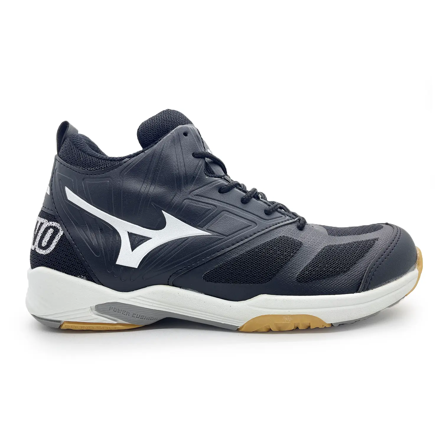 Sepatu Olahraga Pria MZN Wafe Momentum2 Hitam Putih Sepatu Voli Basket Badminton Terbaru