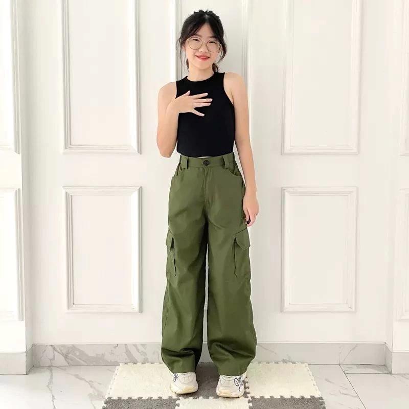 Product Introduction of Celana Cargo Wanita Kekinian Highwaist Loose Premium Cargo Pants Pinggang Karet Melar 2