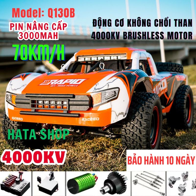 Q130B Pro Xe Đua Địa Hình Tốc Độ Cao 70km h Không Chổi Than 4000KV Brushless Rapid 1 14 4WD bảo hành 10 ngày Đồ Chơi Toy