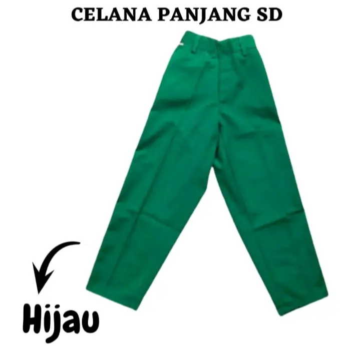 seragam sekolah celana pajang sd&mi merah putih coklat hitam hijau 2
