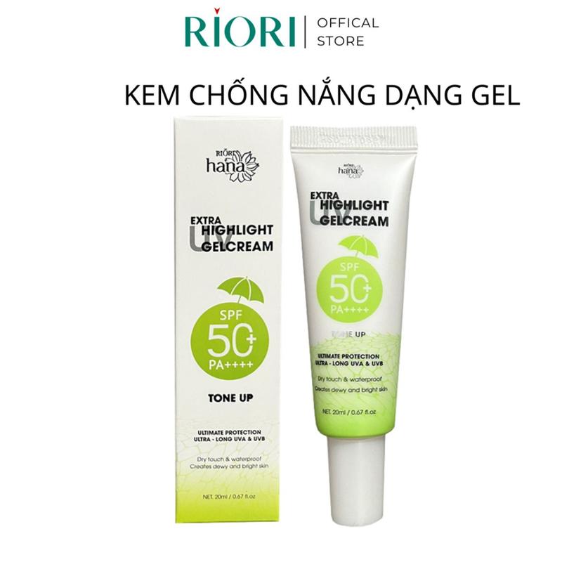 Kem chống nắng dạng gel RIORI HANA - EXTRA UV HIGHLIGHT GEL CREAM 20ml