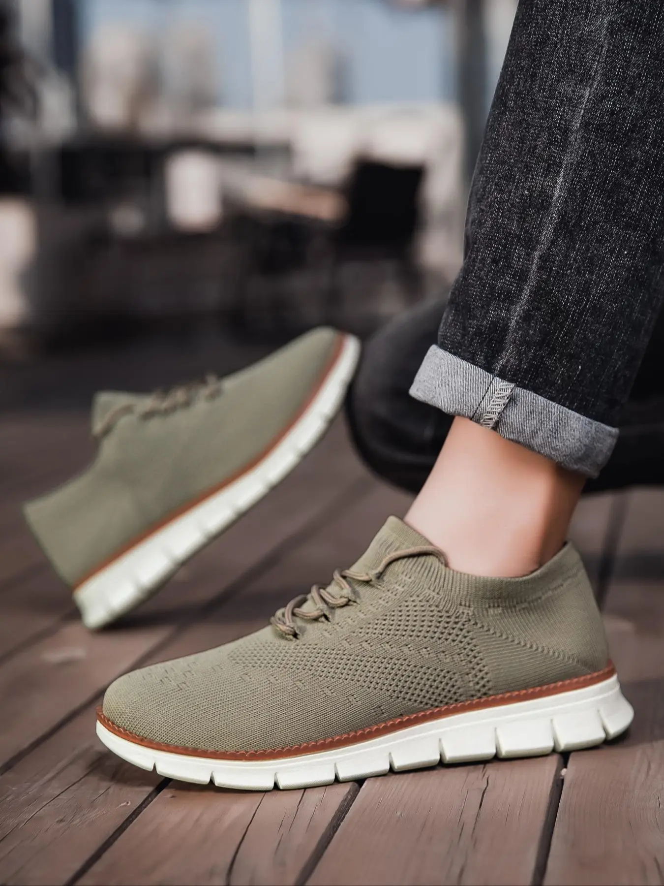 Men's Casual Lace Up Low Top Sneakers, Breathable Comfortable Sports Running Shoes, All-match Commuter Shoes for Work & Daily Wear