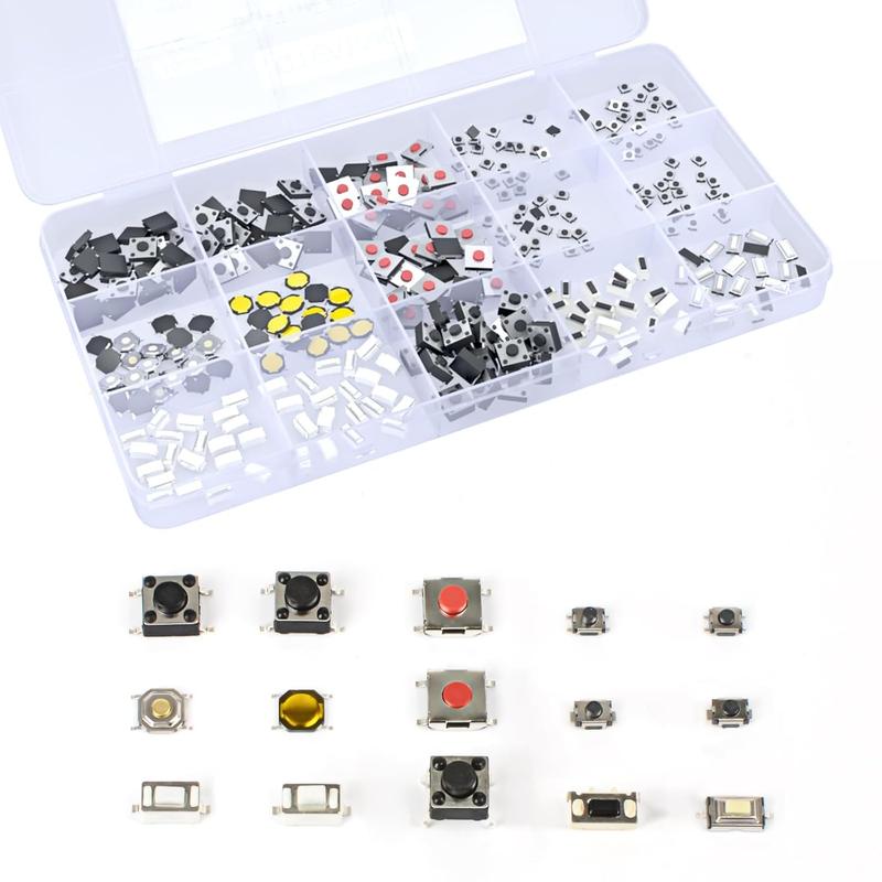300 count 15 Value Momentary Tactile Push Button Tact Assortment Kit ...